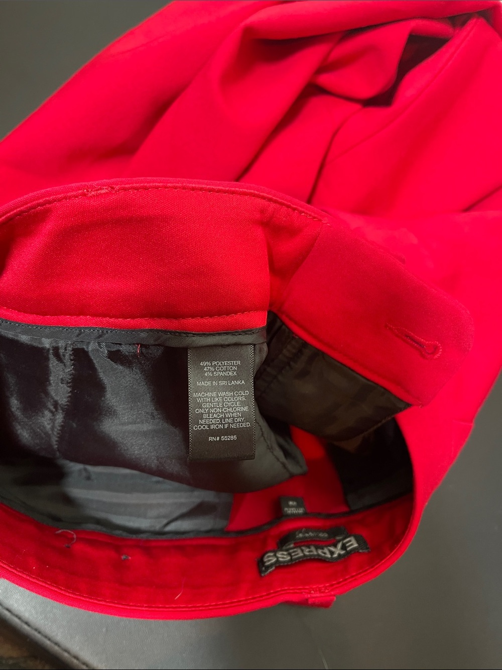 Express Red Boot Cut Ponte Pants - Picture 6 of 8